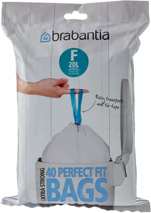 Brabantia PerfectFit 20 Litre Size F Slimline Bin Liner - Pack of 20