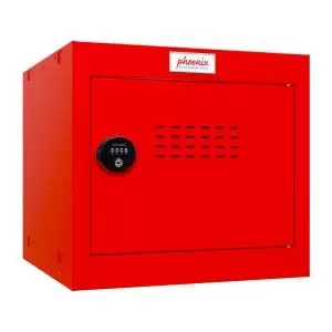 Phoenix CL Series Size 1 Cube Locker in Red with Combination Lock