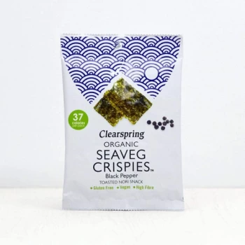 Clearspring Organic Seaveg Crispies - Black Pepper - 8g x 15