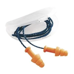 Howard Leight SmartFit Reusable Corded Earplugs Orange Flip Top Box Pack 100 Pairs