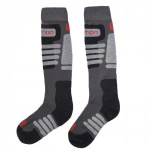 Salomon Access 2 Pack Ski Socks Mens - Black/Grey