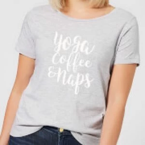 Yoga Coffee and Naps Womens T-Shirt - Grey - 5XL
