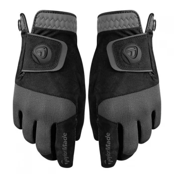 TaylorMade Rain Control Golf Gloves - Black