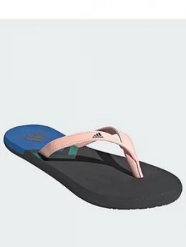adidas Eezay Flip Flops - Pink/Camo, Pink/Camo, Size 8, Women