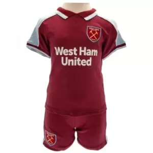 West Ham United FC Baby T-Shirt & Shorts Set (12-18 Months) (Claret Red/Sky Blue)