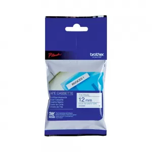 Brother MK233BZ Original P-touch Blue on White Tape 12mm x 8m