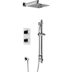 Bristan Cobalt Thermostatic Concealed Diverter Mixer Shower With Riser Kit in Chrome Brass
