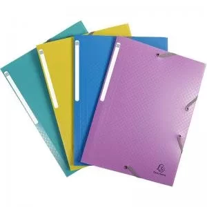 Exacompta Forever Young 3 Flap Folder PP Elasticated A4 Assorted Pack