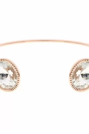 Ted Baker Ladies Rose Gold Plated Revenna Double Rivoli Crystal Ultra Fine Cuff TBJ1158-24-02