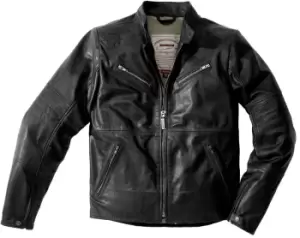 Spidi Garage Motorcycle Leather Jacket, black, Size 50, black, Size 50