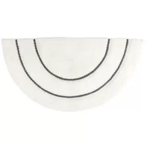 Furn Semi-Circle Bath Mat (One Size) (White/Charcoal) - White/Charcoal