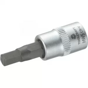 Toolcraft 1/4" Drive Socket With Inner Hex Bit 5mm
