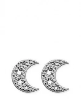 Chlobo Chlobo Sterling Silver Starry Moon Stud Earrings
