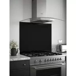 Splashback - Black Sparkle Glass Kitchen 900mm x 750mm - Black