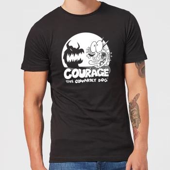 Courage The Cowardly Dog Spotlight Mens T-Shirt - Black - 5XL