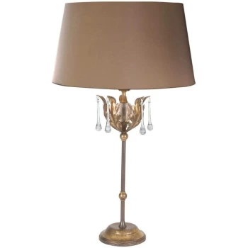 Amarilli - 1 Light Table Lamp Gold, Bronze, E27 - Elstead