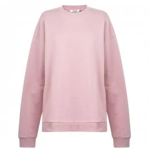 NA-KD Oversized Knit Sweatshirt - Dusty Pink Rose