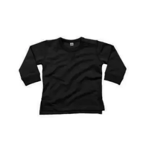 Babybugz Baby Unisex Cotton Rich Sweatshirt (6-12 Months) (Black)