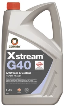 Xstream G40 Antifreeze & Coolant - Ready To Use - 5 Litre XSG40M5L COMMA