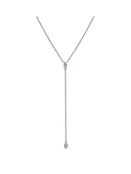 Hot Diamonds Tender Waterfall Marquise Necklace, Silver, Women