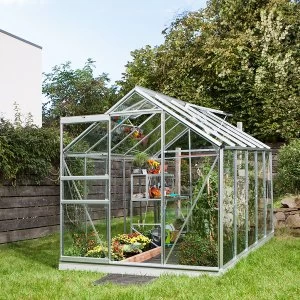 Vitavia Venus 6' x 12' Aluminium Greenhouse with FREE Base - Toughened Glass