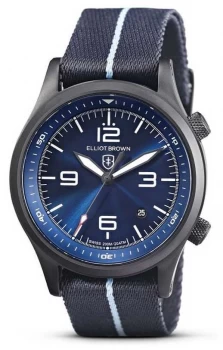 Elliot Brown Mens Canford Blue Dial Blue Fabric 202- Watch