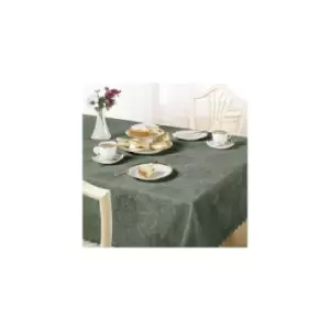 Emma Barclay Damask Rose Tablecloth, Forest Green, 60 x 84" Oval