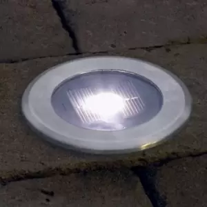 Konstsmide Solar LED Ground Spotlight - Stainless Steel