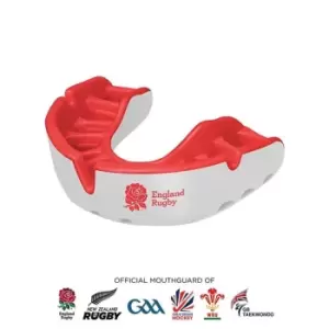 Opro Self-Fit RFU Youth Gold Junior Mouth Guard - White