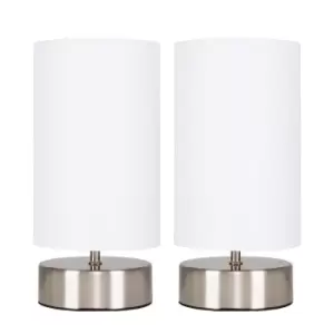 Francis Pair of Silver Table Lamp