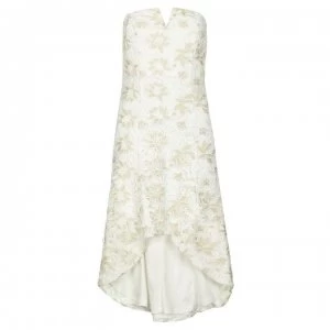 Adrianna Papell Guipure Lace Dress - Ivory Gold