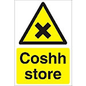 Warning Sign Coshh Store Fluted Board 60 x 40 cm