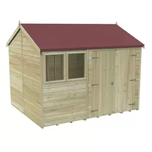 10' x 8' Forest Premium Tongue & Groove Pressure Treated Double Door Reverse Apex Shed (3.06m x 2.52m)