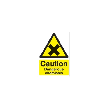 Dangerous Chemicals Vinyl Caution Sign - 148 X 210MM
