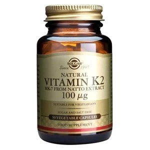 Solgar Vitamin K2 100 amp181g Vegetable Capsules 50 vegicaps