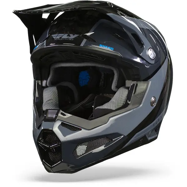 FLY Racing Formula Carbon Prime Grey Carbon Offroad Helmet XS