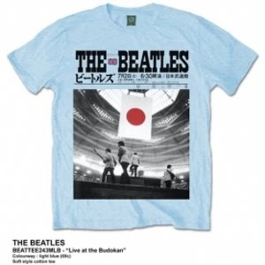 The Beatles At The Budokan Mens Light Blue Tshirt: Large