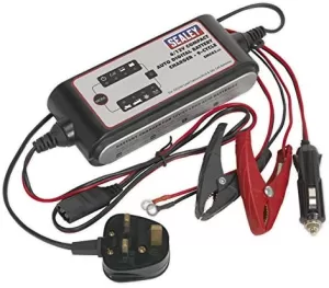 Genuine SEALEY SMC03 Compact Auto Digital Battery Charger - 9-Cycle 6/12V