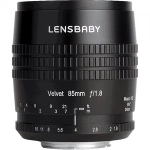 Lensbaby Velvet 85mm f/1.8 Lens for Fujifilm X Mount - Black