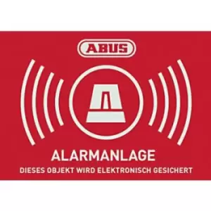ABUS AU1422 Warning label Alarm secured Languages German (W x H) 148mm x 105 mm