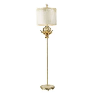 1 Light Floor Lamp Putty, Silver Leaf, E27