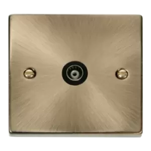 Click Scolmore Deco 1 Gang Isolated Co-Axial Socket - VPAB158BK