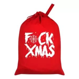 Grindstore Fck Xmas Santa Sack (One Size) (Red/White)