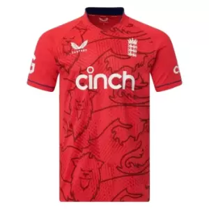 2022 England T20 Replica Short Sleeve T-Shirt (Red)
