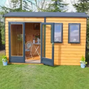 10' x 10' Double Door with Two Opening Windows Dip Treated Garden Studio Summerhouse - Shire