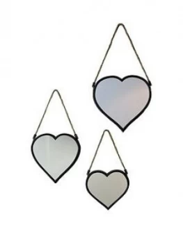 Arthouse Set Of 3 Heart Mirrors