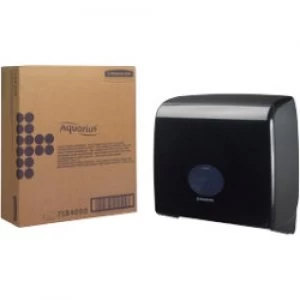 AQUARIUS Toilet Tissue Dispenser Jumbo Plastic Black