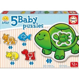 Educa Baby Early Learning Animals Jigsaw Puzzles 5 Piece Set