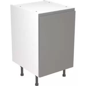 Kitchen Kit Flatpack J-Pull Kitchen Cabinet Base Unit Ultra Matt 500mm in Dust Grey MFC