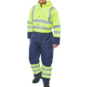 BSeen Small Two Tone Protective Coverall Saturn YellowNavy